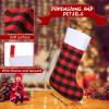 Zhanmai 50 Pcs Christmas Stockings 18" Buffalo Plaid Stocking Set Buffalo Checkered Stockings with Plush Cuff Classic Stocking Decorations for Christmas Xmas Holiday Decor (Red Black) view 4