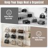 Cutora 9Pack Purse Organizer for Closet Clear Acrylic Display Case Handbag Storage Organizer Box with Magnetic Door Stackable Storage Bins with Dustproof Lid for Book Toys Shoes Cosmetic Collectibles view 3