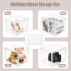 Cutora 9Pack Purse Organizer for Closet Clear Acrylic Display Case Handbag Storage Organizer Box with Magnetic Door Stackable Storage Bins with Dustproof Lid for Book Toys Shoes Cosmetic Collectibles view 4