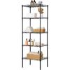 5 Wire Shelving Unit Adjustable Storage Shelf Metal Storage Rack with Leveling Feet for Closet Laundry Pantry Kitchen Garage 750 LBS Capacity 16.7" L11.8" W47.6" H, Black view 1