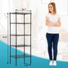 5 Wire Shelving Unit Adjustable Storage Shelf Metal Storage Rack with Leveling Feet for Closet Laundry Pantry Kitchen Garage 750 LBS Capacity 16.7" L11.8" W47.6" H, Black view 4
