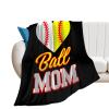 Funny Ball Mom Softball Baseball Lightweight Throw Blanket Warm Soft Blankets and Throws for Sofa Bed Chair 50"x60" view 1