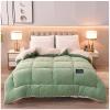 ZTGL Winter Warm Quilt, Thicken Warm Lamb Cashmere Blanket Double-Sided Comforter, Heavy Blankets for Winter Double Bed, Bedding Fleece Blanket for Home Bedroom,E,200x230cm(4.5kg) view 1
