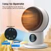 Space Heater Fan Combo, 1500W 2S Fast Heating Electric Ceramic Heater with Remote, Timer, 60 Oscillating, 90 Tilt, Overheating and Tip-Over Protection, Portable Small Desk Heater view 3