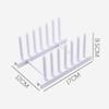 LIZEALUCKY Plastic Dish Plate Holder Bowl Cup Book Pot Lid Cutting Board Drying Rack Stand Drainer Storage Holder Organizer Kitchen Cabinet(White) view 2