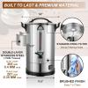 GOLREAN Commercial Coffee Maker 100 Cup Coffee Urn Hot Beverage Dispenser 4 Gallon 16L Large Coffee Urn Dual Layers 304 Stainless Steel 1300W Fast Brew Percolator For Business, Catering, Church view 3