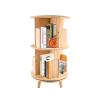 BILPIKOGoo 2 Tier 360 Rotating Stackable Shelves Bookshelf Organizer, Floor Standing Shelves Bookshelf Book Storage for Kids&Adults, Wood Bookshelf Organizer view 1