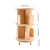 BILPIKOGoo 2 Tier 360 Rotating Stackable Shelves Bookshelf Organizer, Floor Standing Shelves Bookshelf Book Storage for Kids&Adults, Wood Bookshelf Organizer view 3