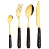 Black Silverware Set for 12, TWEE 48-Piece Stainless Steel Flatware Cutlery Set Modern Ergonomic Design, Knife Fork Spoon Dinnerware sets for Home Restaurant Wedding Party Christmas Gift view 1
