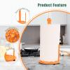 MINLUFUL Cast Iron Paper Towel Holder, Vintage Chic Pumpkin Pattern Weighted Base Roll Paper Towel Holder Stand for Kitchen Bathroom Countertops, Orange view 2