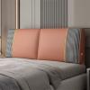 Rectangle Headboard Cushion Reading Support Pillow Large Backrest Bedside Cushion Soft Case Removable Headboard Cover for Dorm Bench Daybed Bunkbed,A,with headboard Queen 59" view 1