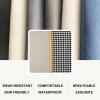 Rectangle Headboard Cushion Reading Support Pillow Large Backrest Bedside Cushion Soft Case Removable Headboard Cover for Dorm Bench Daybed Bunkbed,A,with headboard Queen 59" view 2