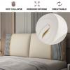 Rectangle Headboard Cushion Reading Support Pillow Large Backrest Bedside Cushion Soft Case Removable Headboard Cover for Dorm Bench Daybed Bunkbed,A,with headboard Queen 59" view 3