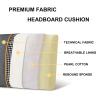 Rectangle Headboard Cushion Reading Support Pillow Large Backrest Bedside Cushion Soft Case Removable Headboard Cover for Dorm Bench Daybed Bunkbed,A,with headboard Queen 59" view 4