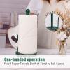MINLUFUL Cast Iron Paper Towel Holder, Vintage Chic Pumpkin Pattern Weighted Base Roll Paper Towel Holder Stand for Kitchen Bathroom Countertops, Green view 3