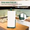 MINLUFUL Cast Iron Paper Towel Holder, Vintage Chic Pumpkin Pattern Weighted Base Roll Paper Towel Holder Stand for Kitchen Bathroom Countertops, Green view 4