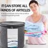 HAIBEIR Hat Box Clothing Storage Box in Felt Material-Soft and Comfortable- Travel Round Collapsible Hat Organizer with Lid to Carry or Store Various Hats Clothing Toys for Women & Men (19X17) view 4