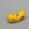 qbodp Chopstick Rests Set of 4,Cute Flower Pattern,Japanese Style Ceramic Chopsticks Holder for Spoon Fork Chopsticks,Home Dining Table Decor Crafts Ornaments,Yellow view 1