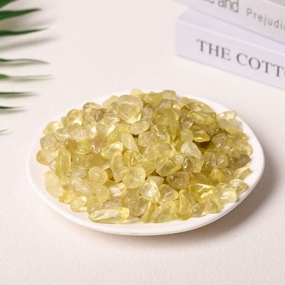 100g Natural Stones Clear Quartz Pink Crystal Amethyst Citrine Fluorite Aventurine Tiger Eye Obsidian Gravel for Decoration Home,Citrine 9-12mm,100g