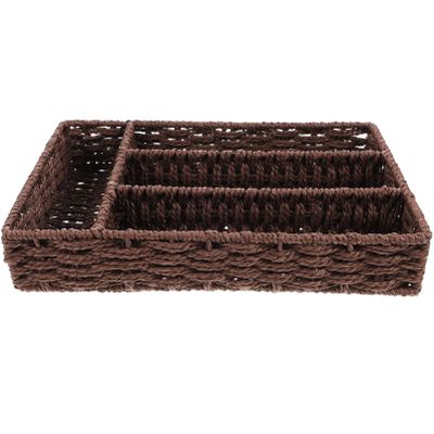 DECHOUS Organizer Storage Boxes Small Wicker Baskets for Kitchen Bathroom Office Decorative Decor