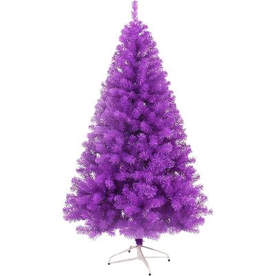 QQXX 6FT Purple Artificial Christmas Tree,Premium Xmas Pine Tree with Metal Stand,Colorful Christmas Tree with Dense Branch Tips for Indoor and Outdoor Use,Holiday Decor