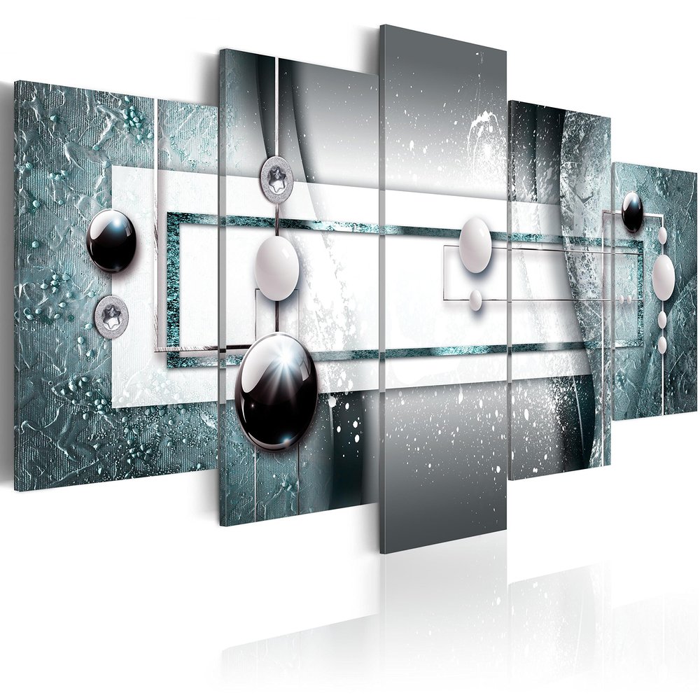 artgeist Textured Canvas Wall Art Abstract 80x40 in - 5pcs Painting Canvas Prints Picture Artwork Image Framed Contemporary Modern Photo Wall Home a-A-0245-b-p