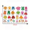 Kids Room Decor 1 Set Clothing Sort Stickers Removable Clothes Classification Label Wardrobe Drawer Organizing Label Removable Dresser Clothing Decals Stickers for Kids Adults White Drawer view 2