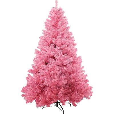 QQXX 5FT Pink Artificial Christmas Tree,Premium Xmas Pine Tree with Metal Stand,Colorful Christmas Tree with Dense Branch Tips for Indoor and Outdoor Use,Holiday Decor