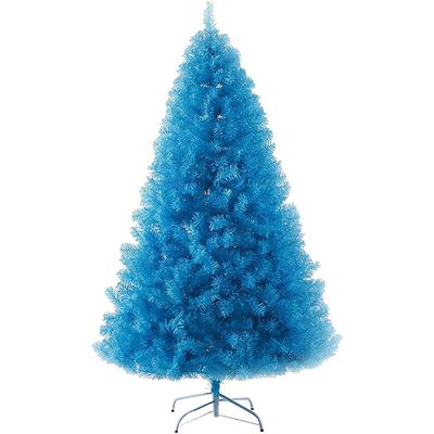 QQXX 5FT Blue Artificial Christmas Tree,Premium Xmas Pine Tree with Metal Stand,Colorful Christmas Tree with Dense Branch Tips for Indoor and Outdoor Use,Holiday Decor