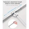 Adjustable Wardrobe Rail Lift Aluminium Pull-Down Closet Rod Heavy Duty Clothes Hanger Organizer Storage System Soft Return Space Saving,Silver,600to830mm view 4