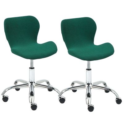 Curved Stretch Bar Stool Covers, Kitchen Swivel Stools Slipcovers with Backrest Stretch Modern High Bar/Counter Chair Cover, for Short Dining Chair,D,2pack