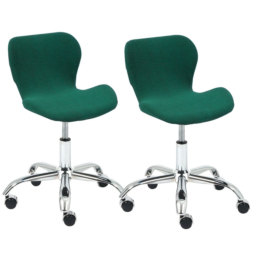 Curved Stretch Bar Stool Covers, Kitchen Swivel Stools Slipcovers with Backrest Stretch Modern High Bar/Counter Chair Cover, for Short Dining Chair,D,2pack