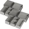 12 Pack Drawer Organizers for Clothing, Foldable Clothes Storage Box Closet Dresser Drawer Organizers Dividers, Bedroom Organization Fabric Bins for Baby Clothes Underwear Sock Bra Ties (Grey) view 1