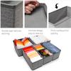 12 Pack Drawer Organizers for Clothing, Foldable Clothes Storage Box Closet Dresser Drawer Organizers Dividers, Bedroom Organization Fabric Bins for Baby Clothes Underwear Sock Bra Ties (Grey) view 4
