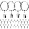 Healifty Metal Curtain Rings with Clips 24pcs Curtain Hangers Clips Drapery Clips with Rings Inner Diameter 32mm for Art Craft Display Garden Courtyards Decoration view 1