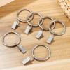 Healifty Metal Curtain Rings with Clips 24pcs Curtain Hangers Clips Drapery Clips with Rings Inner Diameter 32mm for Art Craft Display Garden Courtyards Decoration view 2