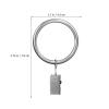 Healifty Metal Curtain Rings with Clips 24pcs Curtain Hangers Clips Drapery Clips with Rings Inner Diameter 32mm for Art Craft Display Garden Courtyards Decoration view 3
