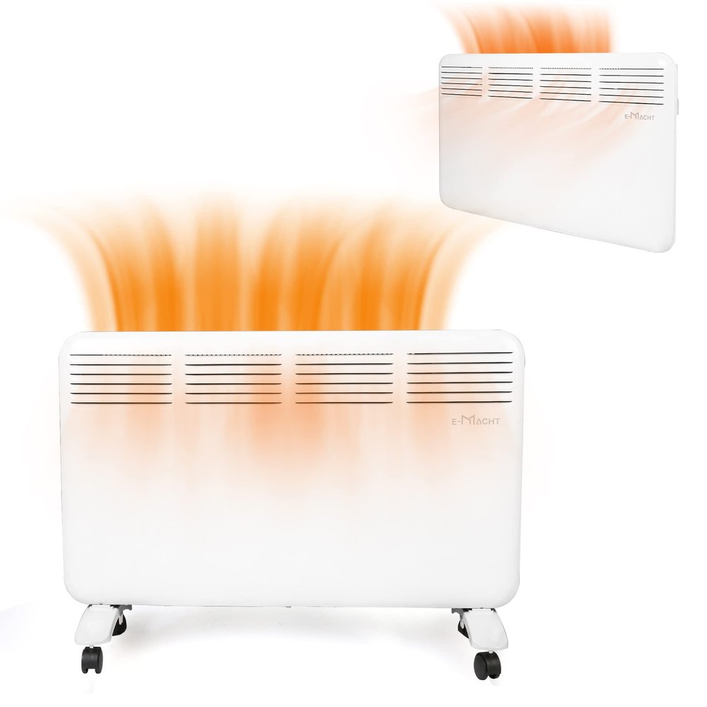 DC DICLASSE 2 in 1 Portable Space Heater, 1500W Energy Efficient Heater with Thermostat, Wall Mounted LED Display Convection Heater for Indoor Use, Office Bedroom
