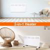 DC DICLASSE 2 in 1 Portable Space Heater, 1500W Energy Efficient Heater with Thermostat, Wall Mounted LED Display Convection Heater for Indoor Use, Office Bedroom view 3