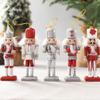 Homoyoyo 5PCS Christmas Nutcracker Ornaments Wood Hanging Nutcrackers Ornament Miniature Nutcracker Figures Glittered King and Soldier Holiday Nutcrackers Xmas Tree Ornament Set () view 2