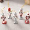 Homoyoyo 5PCS Christmas Nutcracker Ornaments Wood Hanging Nutcrackers Ornament Miniature Nutcracker Figures Glittered King and Soldier Holiday Nutcrackers Xmas Tree Ornament Set () view 3