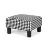 Edeco Small Square Footstool Ottoman Modern Fabric Footrest Stool for Living Room Bedroom, Plaid view 1