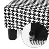 Edeco Small Square Footstool Ottoman Modern Fabric Footrest Stool for Living Room Bedroom, Plaid view 4