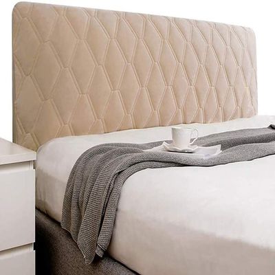 zyhfcfff-sd Thicken Quilted Headboard Cover Super Soft Comfotable Short Plush Bed Head Slipcover for Full Size Bed Washable Anti-Dirty Headboard Protector (Color : Camel, Size : 130cm(51"))