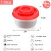 4 Pcs Salt and Pepper Shakers Set Mini Plastic Pepper Shaker with Lid Damp Proof Popcorn Containers Clear Spice Jars Salt Shaker for Travel Camping Picnic Lunch Dining Kitchen (Red, Small) view 2