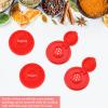 4 Pcs Salt and Pepper Shakers Set Mini Plastic Pepper Shaker with Lid Damp Proof Popcorn Containers Clear Spice Jars Salt Shaker for Travel Camping Picnic Lunch Dining Kitchen (Red, Small) view 4