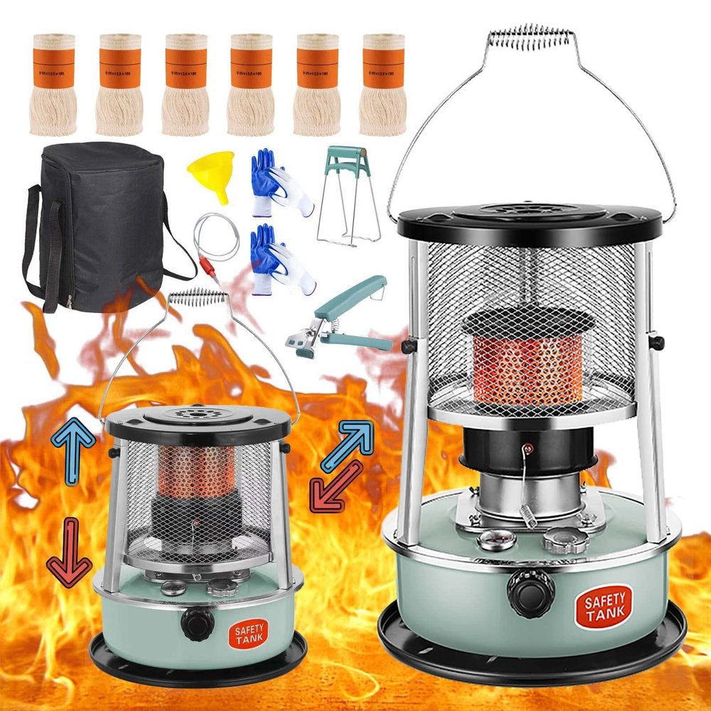 Lightweight and Portable Kerosene Heater Stove, Scalding Prevention Indoor Heater Non Electric, Stainless Steel Kerosene Heaters for Indoor Use, Suitable for Indoor and Outdoor Courtyard Patio Home