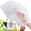50pcs Fruit Protection Bags 6x9 inch, White Mesh Drawstring Netting Cover Bags for Grapes, Mango, Fruit Trees, Vegetables - Pest Barrier and Fruit Protectors for Garden and Plant Fruit Flower view 1