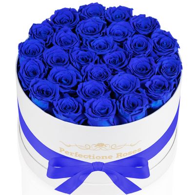 Perfectione Roses 27 Roses in a Box, Mothers Day Rose, Preserved Flowers for Her, Flowers for Delivery Birthday Gifts for Women (Royal Blue)
