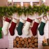18" Large Size Cable Knit Christmas Stockings,Unique Xmas Stocking Decorations for Family Holiday Season Dcor view 4